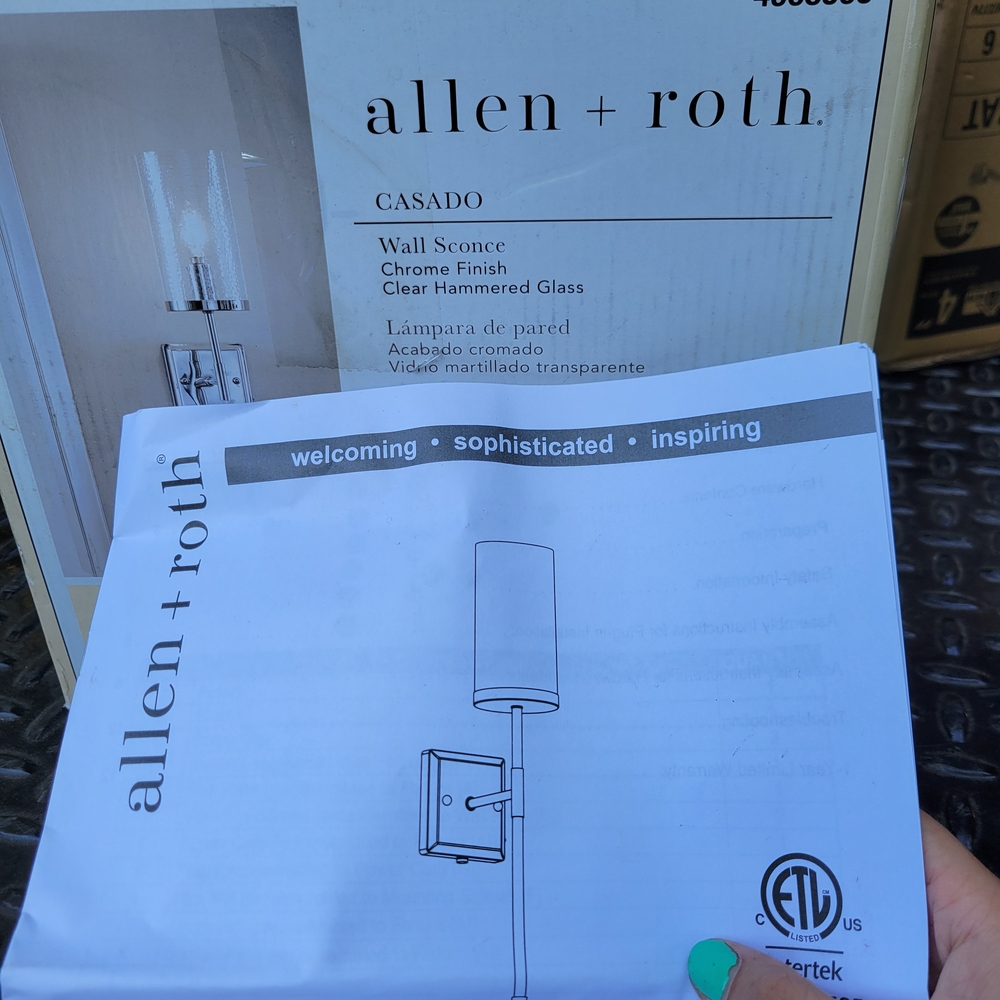 Allen + Roth Chrome Wall Sconce